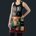 Erstellen Sie ein eigenes Foto-Collage-Monogramm Schürze<br><div class="desc">Erstellen Sie eine eigene Foto-Collage Skript-Schürze. Fügen Sie Ihre eigenen Fotos,  Monogramm und Text und erstellen Sie eine sehr persönliche und einzigartige,  schwarze und Büffel karierte Schürze.</div>