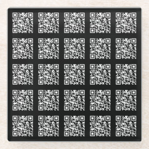 Erstellen Sie ein gekacheltes QR-Code-Muster Edi Glasuntersetzer