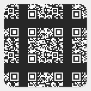 Erstellen Sie ein gekacheltes QR-Code-Muster Edi Quadratischer Aufkleber