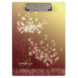 Erstellen Sie ein Wish Fall Dandels Monogramm Klemmbrett