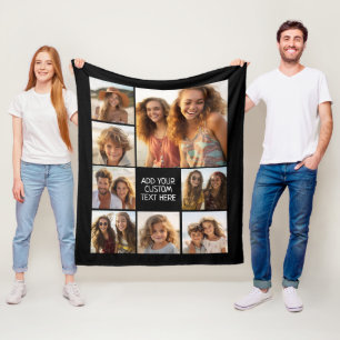 Erstellen Sie eine benutzerdefinierte 8-Foto-Colla Fleecedecke