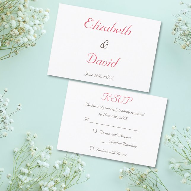 Erstellen Sie eine benutzerdefinierte elegante Ein RSVP Karte (Create Custom Elegant Wedding RSVP Invitation Card)