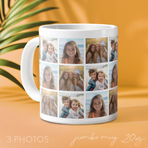 Erstellen Sie eine benutzerdefinierte Fotocollage Jumbo-Tasse