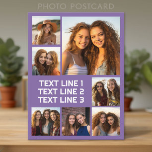 Erstellen Sie eine benutzerdefinierte Fotocollage Postkarte