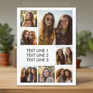 Erstellen Sie eine benutzerdefinierte Fotocollage Postkarte