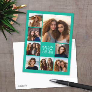 Erstellen Sie eine benutzerdefinierte Fotocollage Postkarte