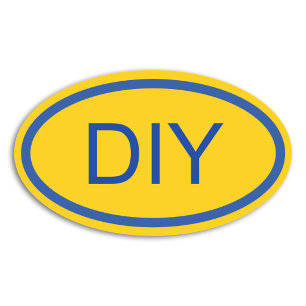 Erstellen Sie eine Blue und Gold Euro Style Oval A Ovaler Aufkleber