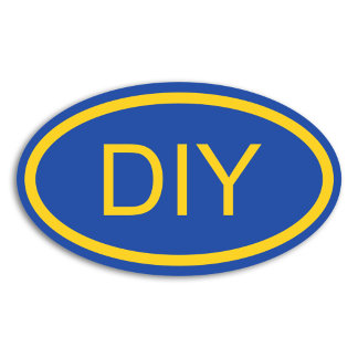 Erstellen Sie eine Blue und Gold Euro Style Oval A Ovaler Aufkleber