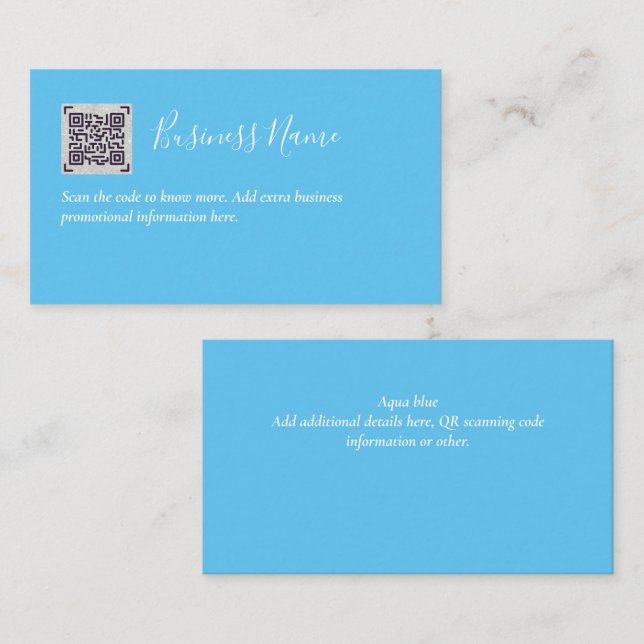 Erstellen Sie eine eigene QR Code Business Card -  Begleitkarte (Vorne/Hinten)