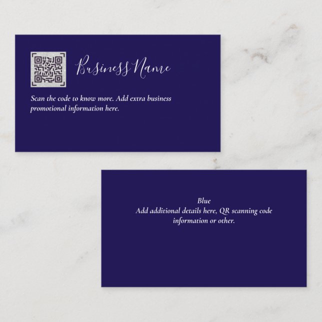 Erstellen Sie eine eigene QR Code Business Card -  Begleitkarte (Vorne/Hinten)