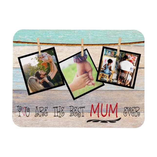 Erstellen Sie eine FotoCollage für Ihre Mama Magnet (Horizontal)
