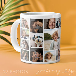 Erstellen Sie eine funky Fotocollage mit 27 Fotos Jumbo-Tasse