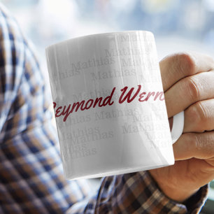 erstellen Sie eine Tasse mit Ihrem eigenen Namen