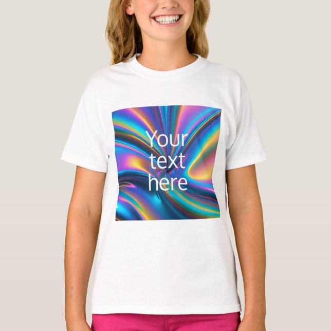 Erstellen Sie einen eigenen Bildtextaufkleber für  T-Shirt (Vorderseite)