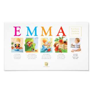 Erstellen Sie einen einzigartigen Baby Name Keepak Fotodruck