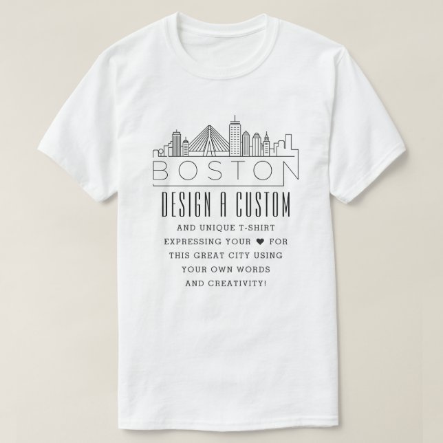 Erstellen Sie einen maßgeschneiderten Boston, Mass T-Shirt (Design vorne)