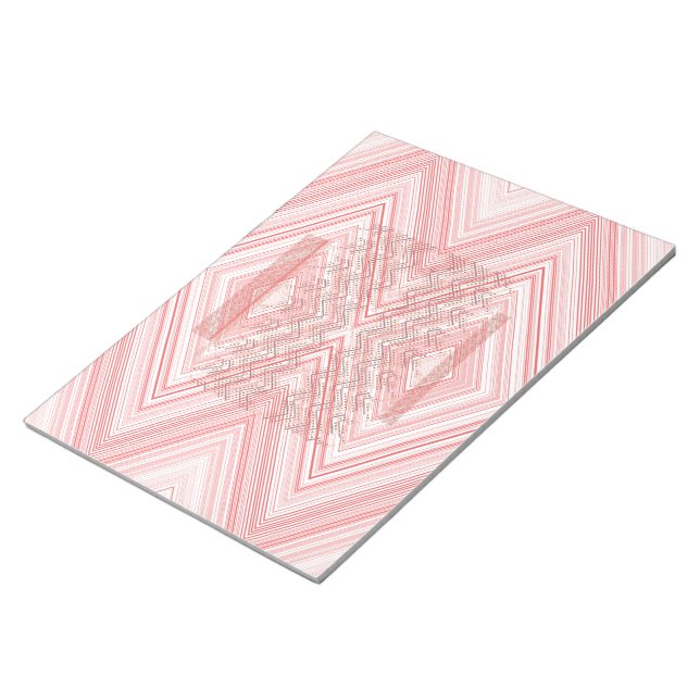 Erstellen Sie einen modernen Hintergrund mit rosa  Notizblock (angewinkelt)