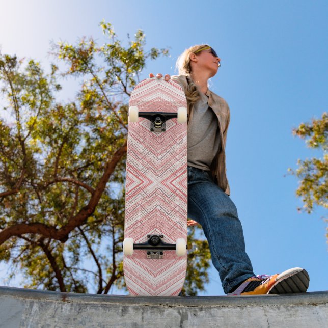 Erstellen Sie einen modernen Hintergrund mit rosa  Skateboard (Außenbereich 1)