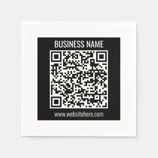 Erstellen Sie einen modernen QR-Code sofort  Serviette (Vorderseite)