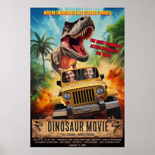 Erstellen Sie einen Personalisierten Dinosaurier-A Poster (Vorne)