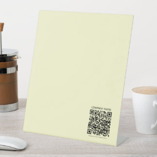 Erstellen Sie einen QR-Code | Blassgelb Sockelschild