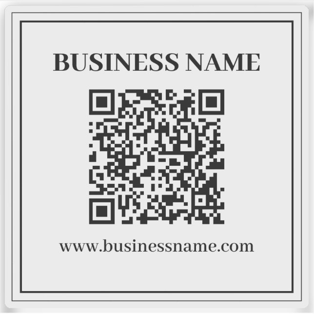 Erstellen Sie einen scannbaren QR-Code | Schwarz & Aufkleber (Vorderseite)