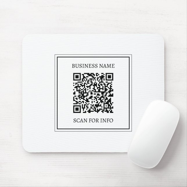 Erstellen Sie einen scannbaren QR-Code | Schwarz & Mousepad (Mit Mouse)