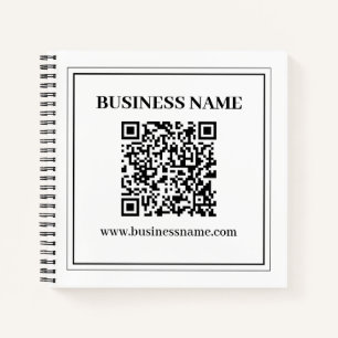Erstellen Sie einen scannbaren QR-Code Schwarz & Notizbuch