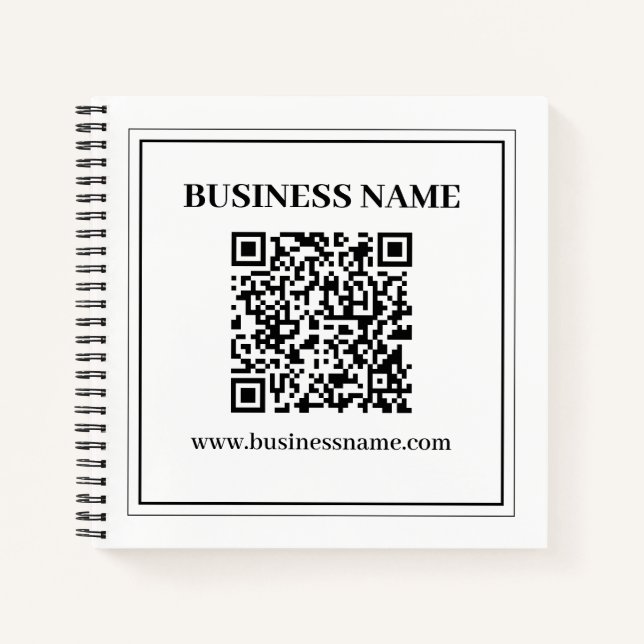 Erstellen Sie einen scannbaren QR-Code | Schwarz & Notizbuch (Vorderseite)
