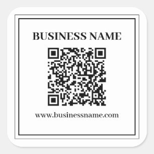 Erstellen Sie einen scannbaren QR-Code Schwarz & Quadratischer Aufkleber