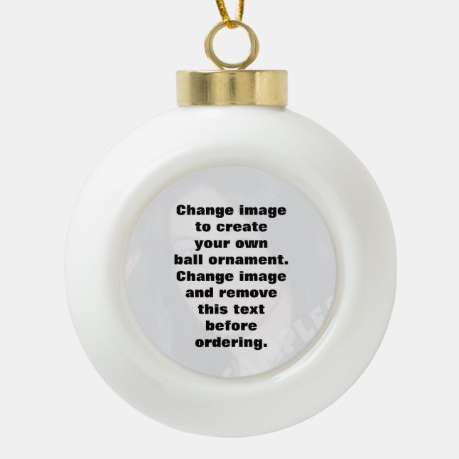 Erstellen Sie ganz einfach Ihr eigenes personalisi Keramik Kugel-Ornament (Vorderseite)