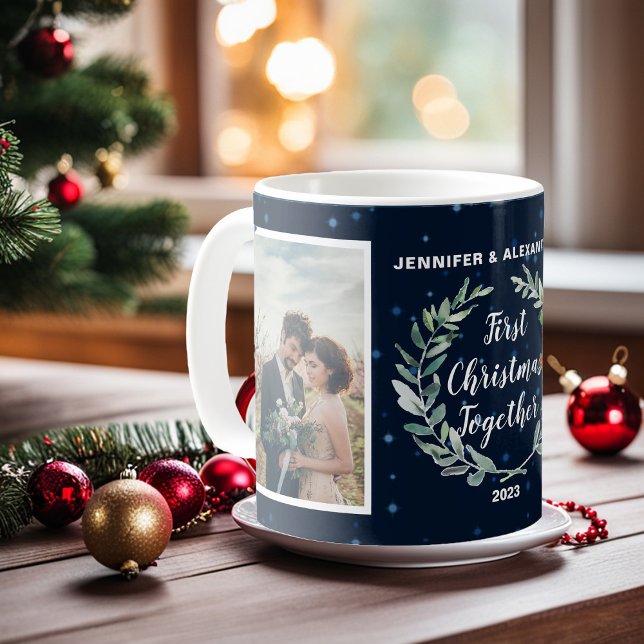 Erstellen Sie gemeinsam Ihr eigenes First Weihnach Kaffeetasse (Create your own First christmas together photo Coffee Mug.)