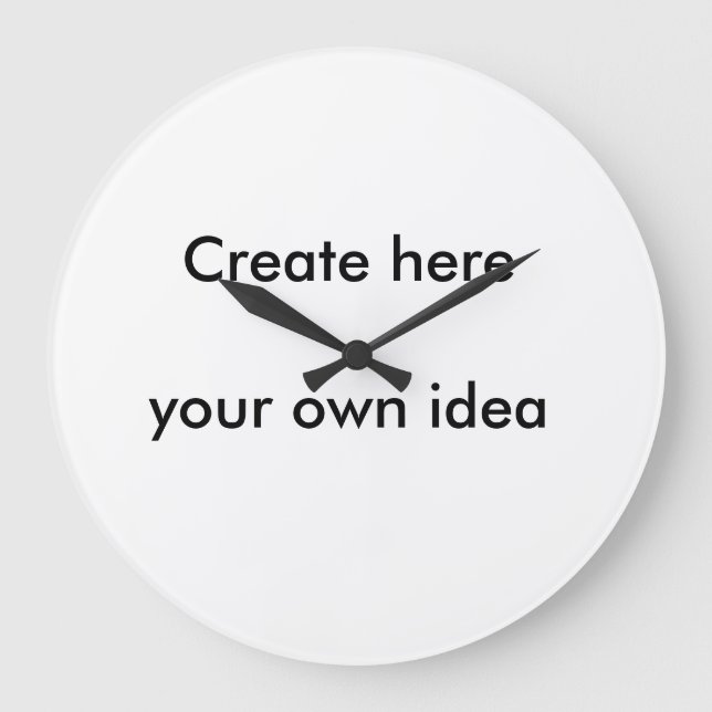 Erstellen Sie hier Ihre eigene Idee - von Shirt zu Große Wanduhr (Vorderseite)