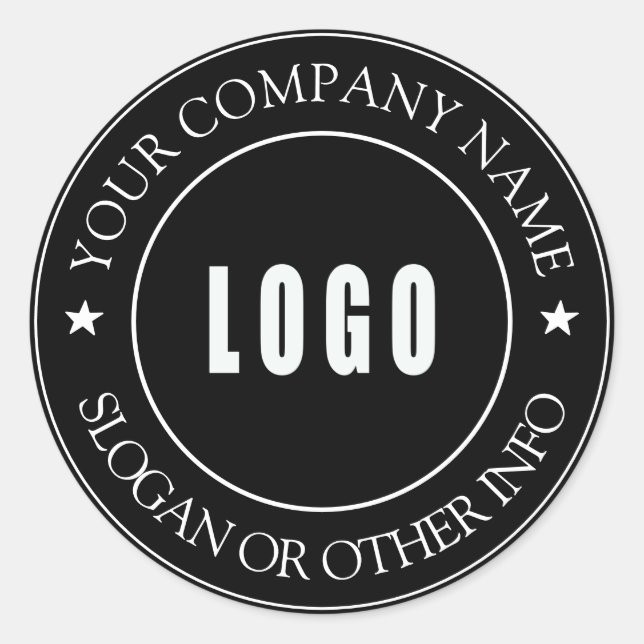 Erstellen Sie Ihr Business-Logo für den klassische Runder Aufkleber (Vorderseite)