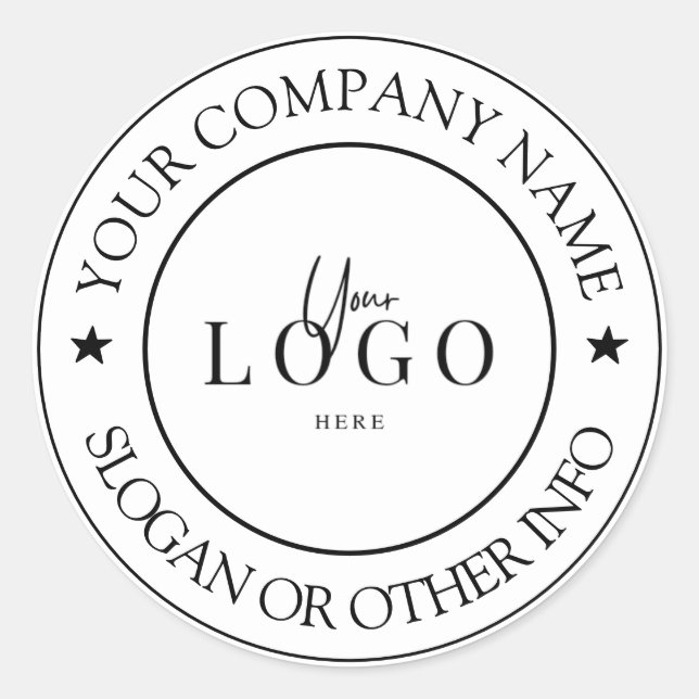 Erstellen Sie Ihr Business-Logo für den klassische Runder Aufkleber (Vorderseite)