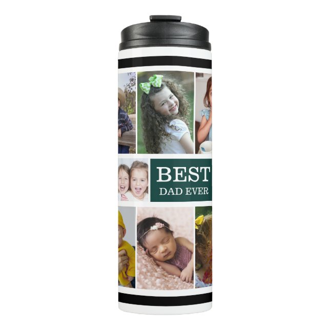 Erstellen Sie Ihr eigenes 15 Foto Bester Vater je  Thermosbecher (Vorderseite)