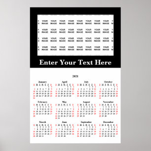 Erstellen Sie Ihr eigenes 2021 Custom Calendar Pos Poster