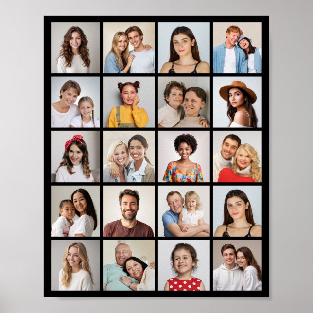 Erstellen Sie Ihr eigenes 20 Foto Collage Poster (Vorne)
