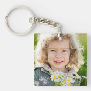 Erstellen Sie Ihr eigenes 2-Familien-Kinderfoto Schlüsselanhänger