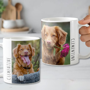Erstellen Sie Ihr eigenes 2-Foto- und Text-Haustie Kaffeetasse