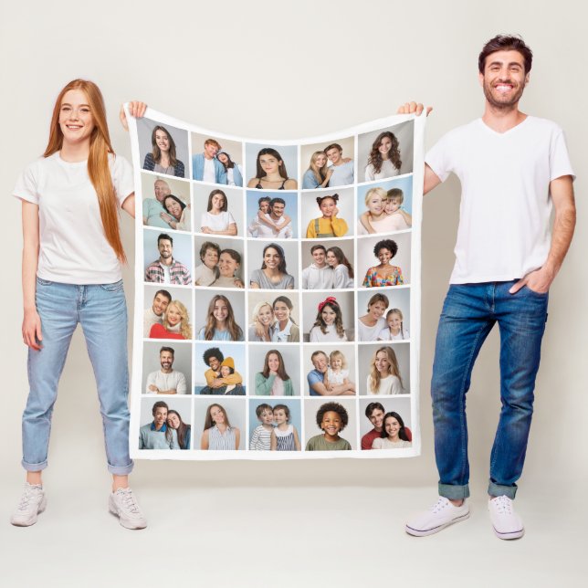 Erstellen Sie Ihr eigenes 30-Foto Collage Fleece B (Beispiel)