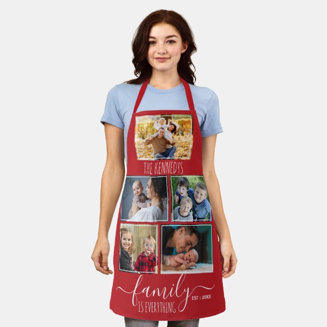 Erstellen Sie Ihr eigenes 5-Foto Collage Family An Schürze (Getragen)