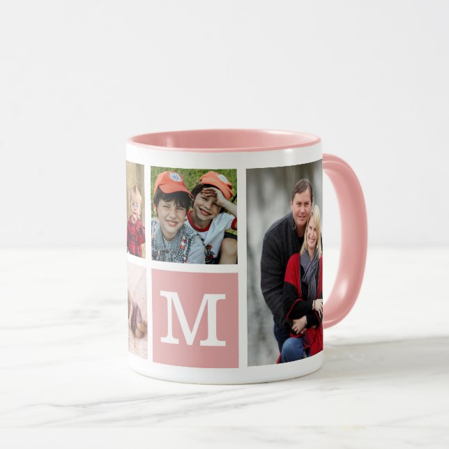 Erstellen Sie Ihr eigenes 5-Foto Collage Mit Monog Tasse (VorderseiteRechts)