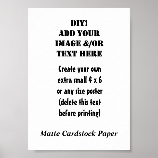Erstellen Sie Ihr eigenes 5 x 7 Matte Cardstock Pa Poster (Vorne)