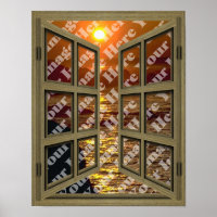 Erstellen Sie Ihr eigenes 6 Pane Brown Open Window