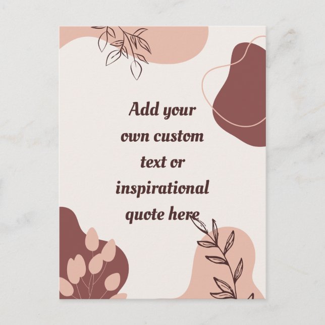 Erstellen Sie Ihr eigenes Abstraktes Motivierend Z Postkarte (Vorderseite)