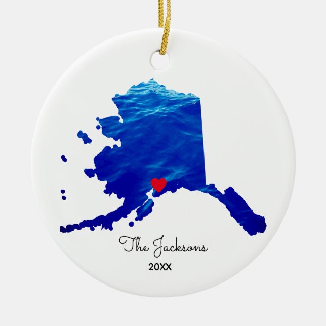 Erstellen Sie Ihr eigenes Alaskan Cruise Foto Keramik Ornament (Vorne)