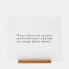 Erstellen Sie Ihr eigenes Angebot Acrylschild