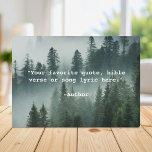 Erstellen Sie Ihr eigenes Angebot Fotoplatte<br><div class="desc">Erstellen Sie Ihre eigene Wohngestaltung für die Anführungsplakette. Features minimalistische Schreibmaschine Typografie und Wald Natur Hintergrund.</div>