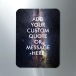 Erstellen Sie Ihr eigenes Angebot Magnet<br><div class="desc">Erstellen Sie Ihren eigenen Anführungsmagnet. Personalisieren Sie diesen Magneten mit moderner minimalistischer Typografie und dem Hintergrund von Weltraumstars</div>